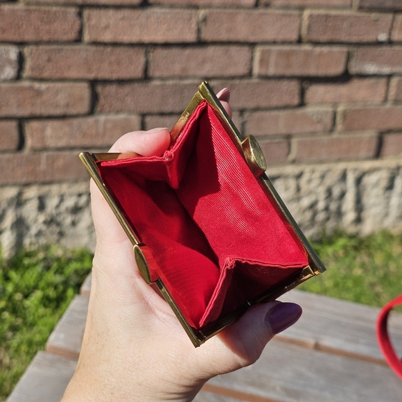 Martin Van Schaak vintage 2pc. red purse - Picture 7 of 14